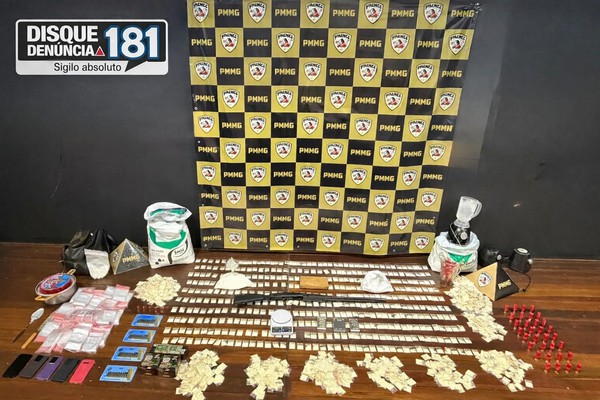 Polícia Militar encontra laboratório de refino de cocaína e prende quatro pessoas em Patrocínio após denuncia no 181