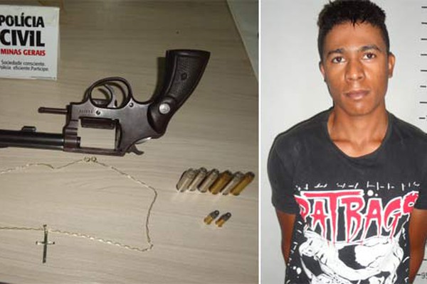 Jovem é preso pela Polícia Civil com arma de fogo e munições na avenida Afonso Queiroz