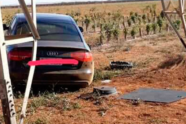 Bandidos armados roubam carro na BR354 e veículo é encontrado abandonado sem as rodas