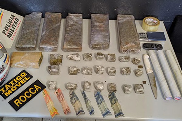 Policiais do Gepmor encontram 6kg de droga e jovem acaba preso em Patos de Minas