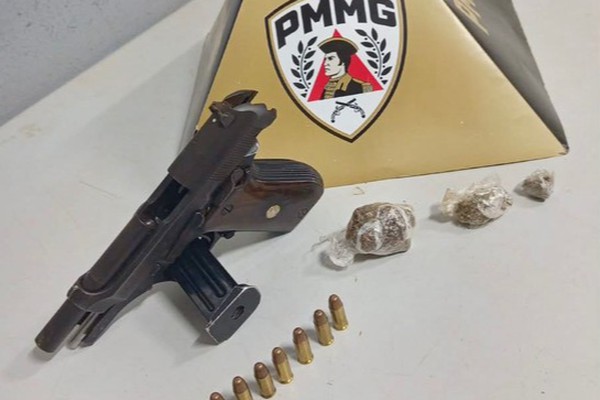 Casal sai à procura de suspeito de invadir loja e mulher acaba presa com arma furtada em Patos de Minas