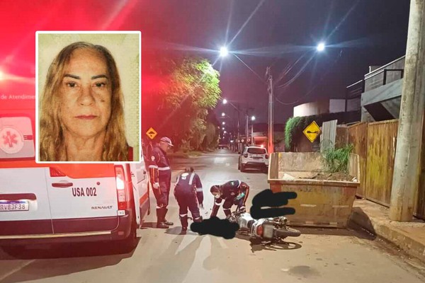 Mulher de 59 anos morre após bater de moto em caçamba de entulho na avenida Afonso Queiroz
