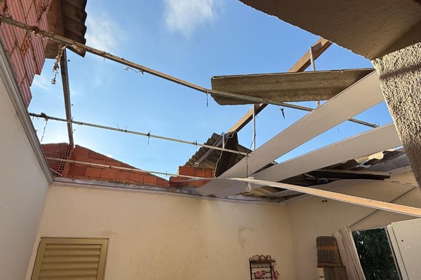 Temporal arranca árvores, destelha imóveis e causas estragos no distrito de Beira Rio