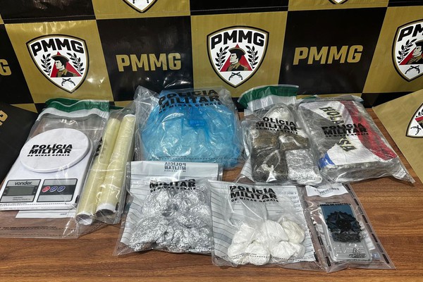 PM de São Gotardo faz grande apreensão de drogas e prende homem; outro está sendo procurado