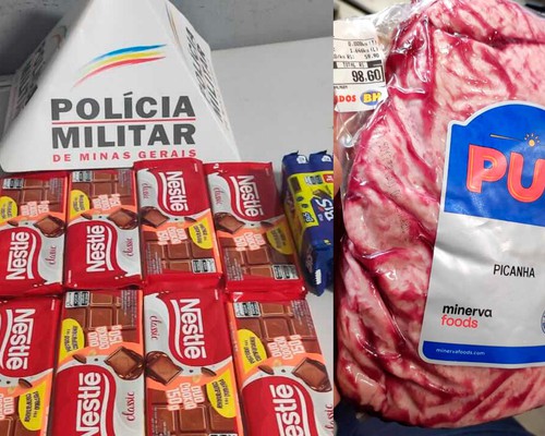Homem é preso após furtar peças de picanha e barras de chocolate em Patos de Minas