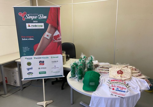 Rede Coop mobiliza colaboradores e convida população para campanha de doação de sangue, em Patos de Minas
