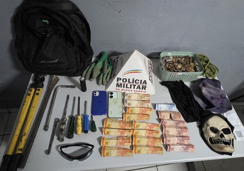 Trio faz buraco no teto de loja, invade estabelecimento e acaba preso, em Patos de Minas