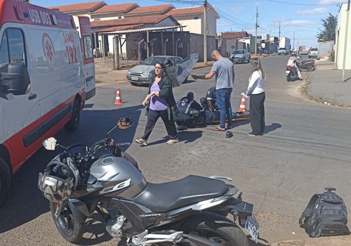 Motociclista de 20 anos fica ferido em mais um acidente de trânsito em Patos de Minas