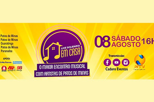 Clubes de Rotary se unem e promovem Live Solidária com inúmeros artistas patenses